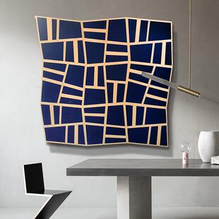 酒TAT大店堂售中心艺术实物装置画何简约楼抽象几木雕拼接装饰挂