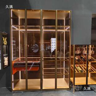 不锈钢酒柜展示柜书柜嵌入式壁龛金属电视墙壁柜红酒架