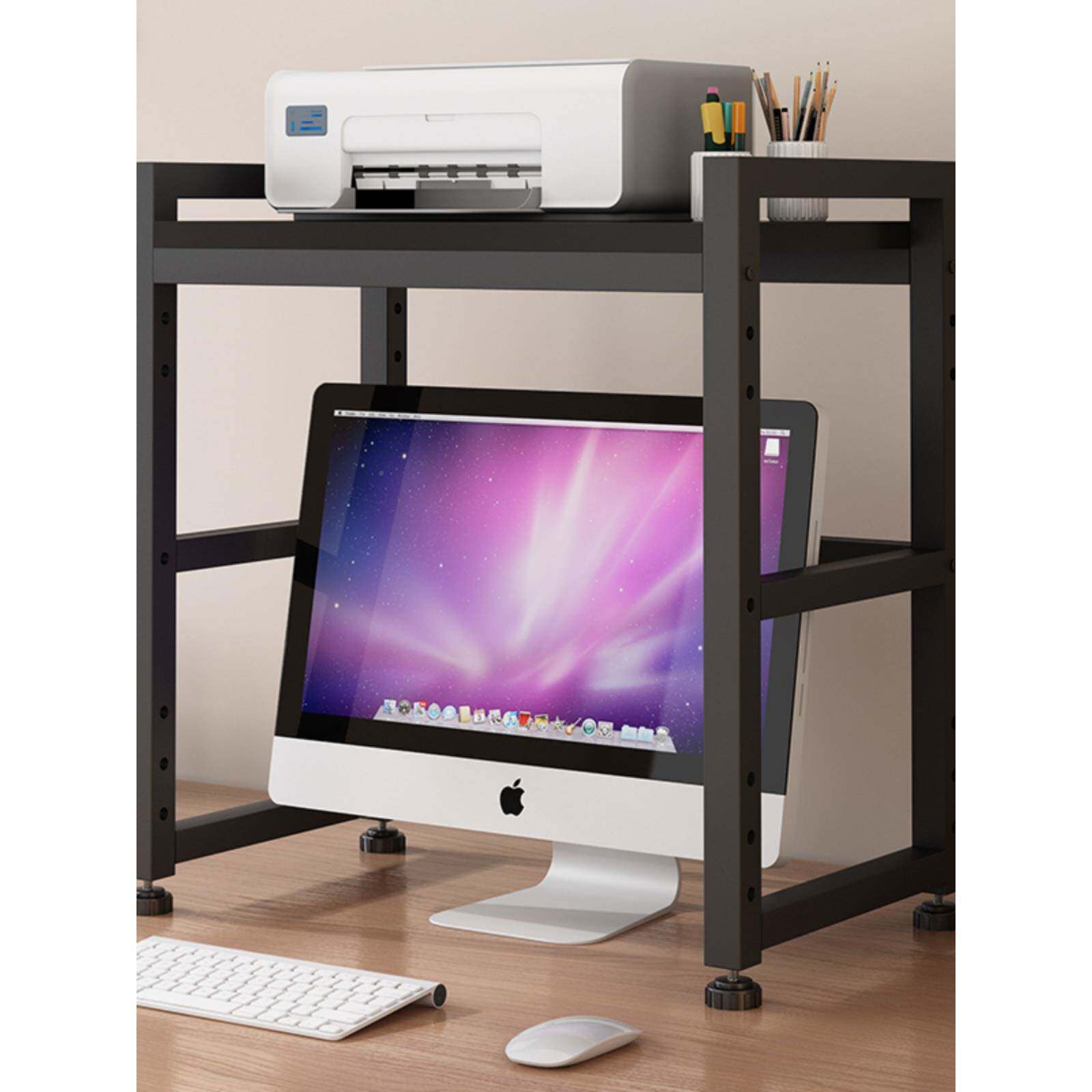 cs办公桌理台式电脑显示器面上方放打屏印机置物架多功能收F77M9H