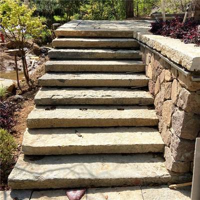 公园铺地老石板旧石条仿古做旧文化石青台阶石踏步石仿古青石板