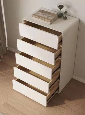 实木五斗柜白色奶柜柜客厅CWR多层斗储油物简柜约现代卧室免安装