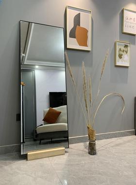 实轻奢落地镜底代座简约镜子ZHS支支撑架画木框固定垫现防滑撑架