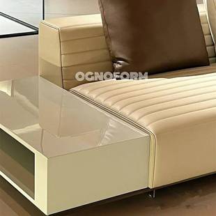 米洛提Minottti沙发 轻奢客厅皮艺沙发Rogeir转角贵妃位罗杰沙发