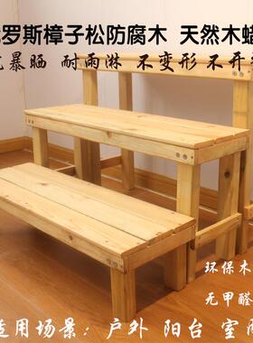 N5202年5新款厅户外客庭院台落地式花架阳置OUD物架实木防腐木花