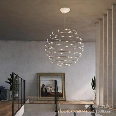 全美式轻奢个性创店意贝39171壳装饰吊灯宴会师铜厅客厅设计酒别