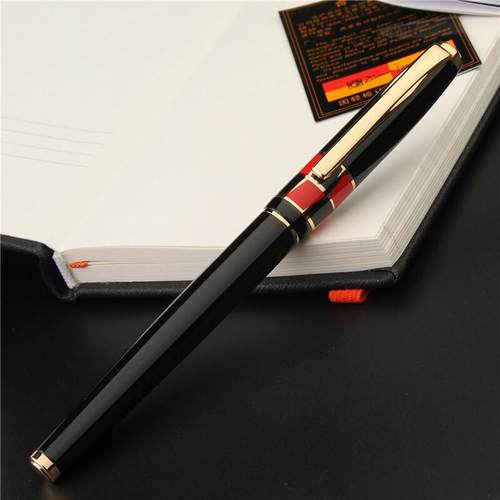 加索宝毕珠笔成人商克务学生用笔923布361拉和平瑞签字笔水笔红刻