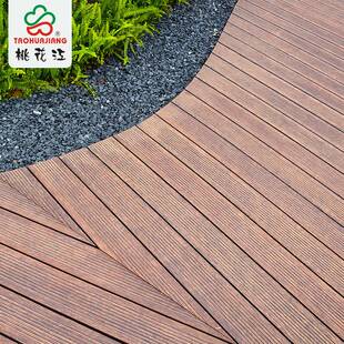 厂家直销桃花江竹木地板阳台庭院浅炭化户外地板棕色防腐重竹地板