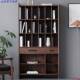 黑胡桃木满墙书柜 全实木置物架落地柜 客厅简约全实木储物书架