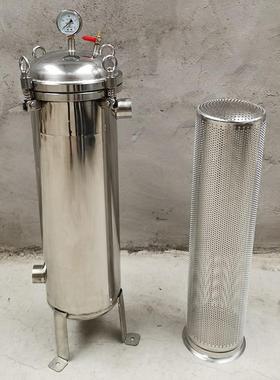 34不锈钢袋式型过滤器初效精密柴FWR油0工业井水水泥沙澡堂大过滤