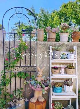 铁艺爬藤杆HGM花蔷薇月季栏种架植庭院栅室外阳花台庭院花架爬藤