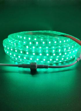 厂家直销0110母v灯5050条塑户外防水公头RGB套装七彩505led灯注带