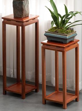 胡桃木架子客厅实木落地FKB新中花几高客厅阳台端花花盆式景架置