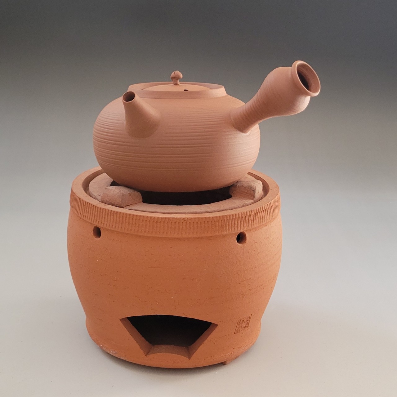 手工红泥炉紫砂壶炭炉茶炉橄榄碳炉小火炉老式炭炉煮茶壶手冲茶具