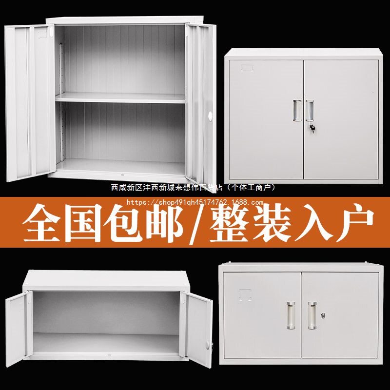 办公室财务带锁铁皮文件矮柜