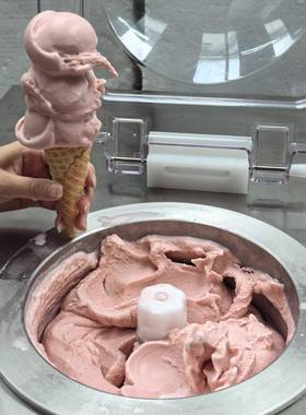 6L冰淇淋机创业摆a摊激凌机带保鲜功能冰网红Gelt有o雪糕制XDP作