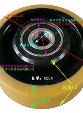 BT比特2XNF吨电动堆垛机LP200承重轮轮油压车前脚轮胶橡前胶E包轮