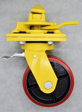 6寸8寸轮120寸1寸双超轮重型脚万向轮尼REV龙铁芯聚氨酯锻钢双轮