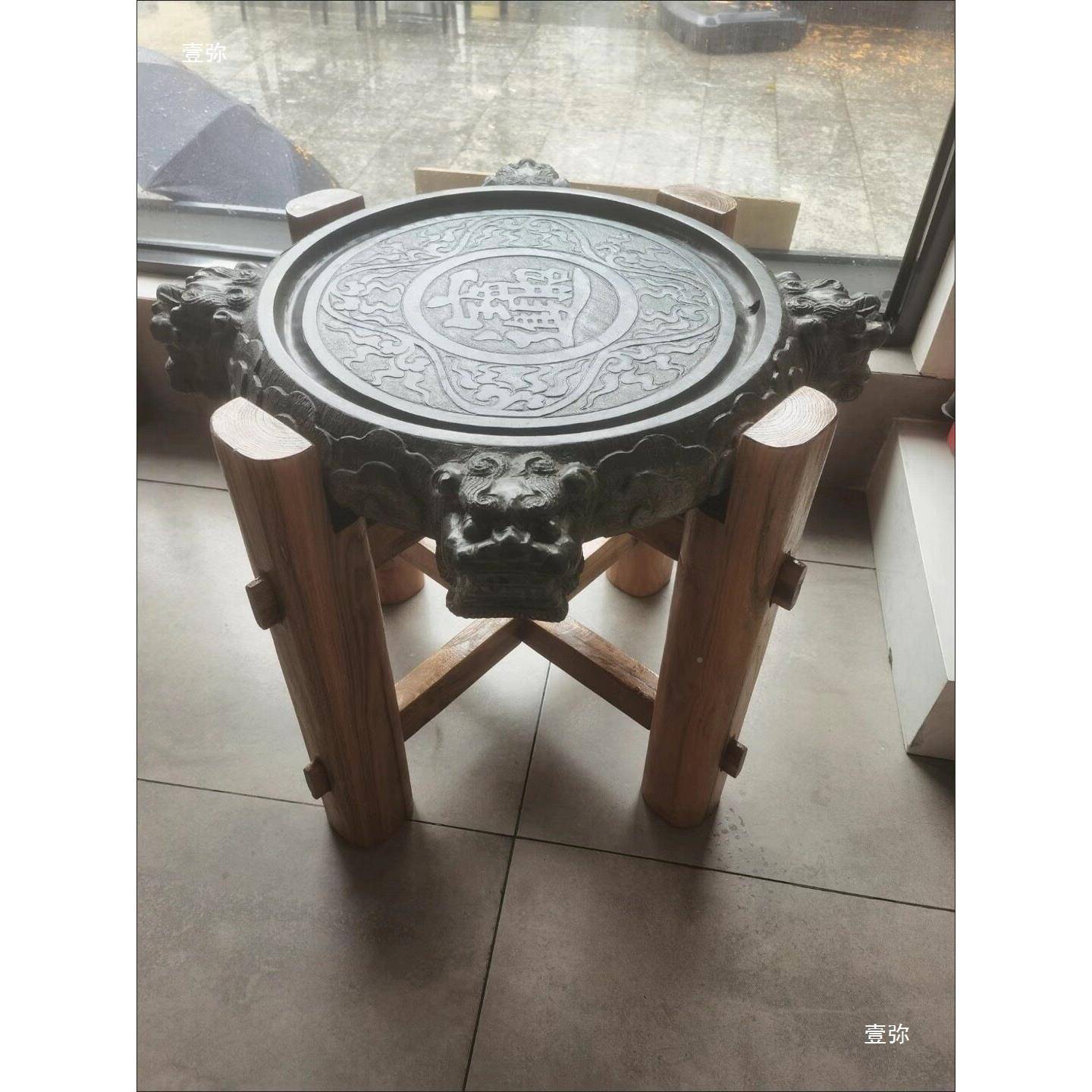 实木架底座缸木架花盆架缸t$*&$*&j架酒坛架手推小石子磨鱼架水子
