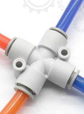 气KQ2TW快十字四通接头气动6m速m658软管插快插8mm管快接头KQ2TY