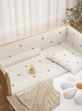 床儿童床拼接床可节高度接大加宽床实木婴儿床调带拼护栏XVZ小床