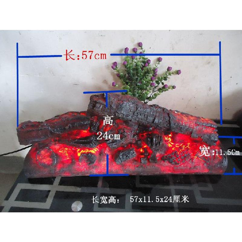 电壁炉木炭假木炉54510013柴炭火装道饰炭火焰灯壁篝火拍摄柴具装