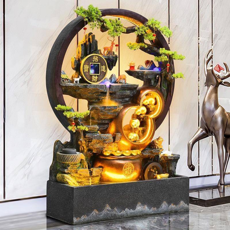 假山水喷泉水幕墙水屏SOB风流客厅阳台别墅摆庭院公司开业景观流