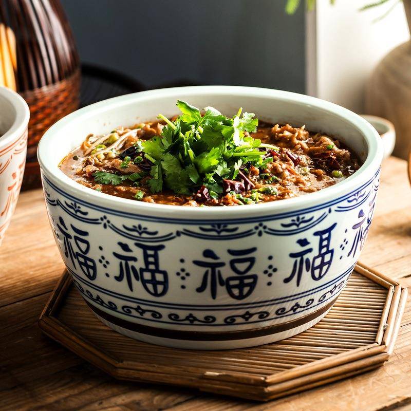 麻烫碗水煮鱼旺大盆碗毛血辣专MYL-ZSB0用盆大碗瓷陶汤盆酸菜鱼盆