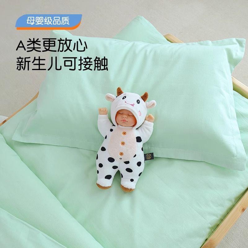 幼儿园被子三宝套件套蓝浅色棉被被褥六件套小tDQKbiEs被子入园床