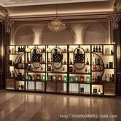 红酒商架示柜架酒柜铁艺落地发光展JD 88酒示架展酒庄酒吧用置物