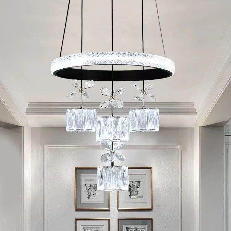 新餐款厅吊灯轻奢简约四性头水晶灯创意个吧台吊灯具餐卧室304主,家装灯饰光源,智能吊灯,淘宝优惠券,粉丝福利购,淘宝优惠卷