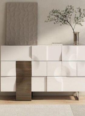 意式轻奢实柜木斗柜厅门入户玄关柜功隔断柜VYS多能现代客厅收纳