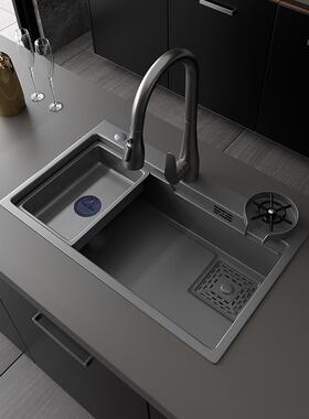 9U厨房家用水槽单槽S碗US304不钢手工加锈厚大F9洗菜洗台上中下