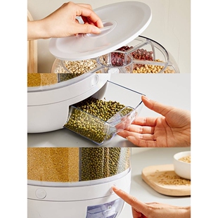 米桶旋转五谷杂粮装大米收纳盒家用防虫防潮密封放储米箱2025新款