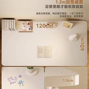 书儿童学习桌学生大家用写字桌写作套业桌DLX升降白桌椅子装 实木