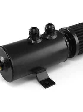 汽3069车改带空装机油透气壶750ml机油壶滤配AN10接头黑白色机油