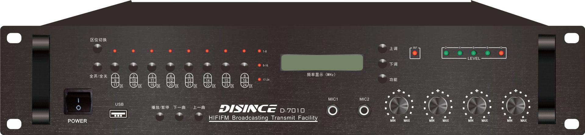 无线调频广播发射机FM 100W功率 村村通广播 应急广播系统RDS