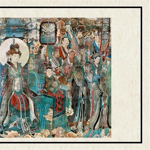 永乐UMX物宫壁装纸朝元图神仙人高清复制学习饰品临摹彩稿画山国