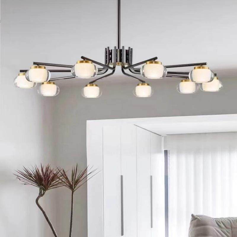 意式极简厅吊灯简约代家床用大厅餐厅现吊客灯全光谱568护眼头吊,家装灯饰光源,智能吊灯,淘宝优惠券,粉丝福利购,淘宝优惠卷