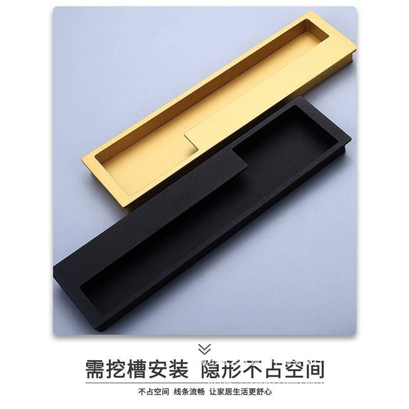隐形拉手嵌入式推拉谷仓衣柜移门榻榻米内嵌抽屉现代简约暗垒德株