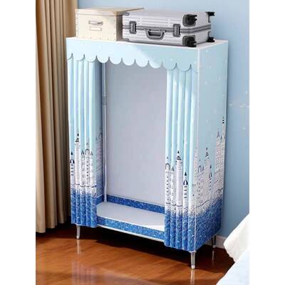 ?简易布衣衣柜全钢宿架加厚粗卧室家用挂长裙加大衣单LVG人小号舍