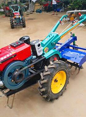 号全型价格优手扶拖拉水机电可启动带后坐无坐旋耕机选FTS旱田旋