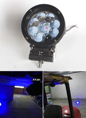 叉车安全区域蓝色警示灯12-80V蓝光LED叉车仓库安全灯倒车灯蓝光