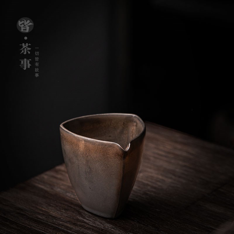 家用粗陶公道杯中式功夫茶具客厅匀茶杯分茶器茶海泡茶器创意公杯