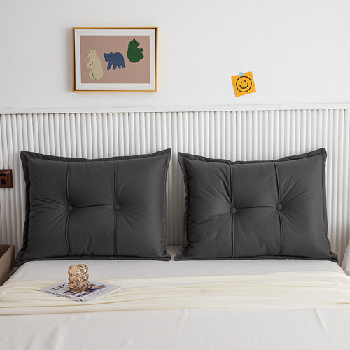 科技布床头靠垫床上软包蹋蹋米皮质宿舍高档护腰大靠背抱枕可拆洗