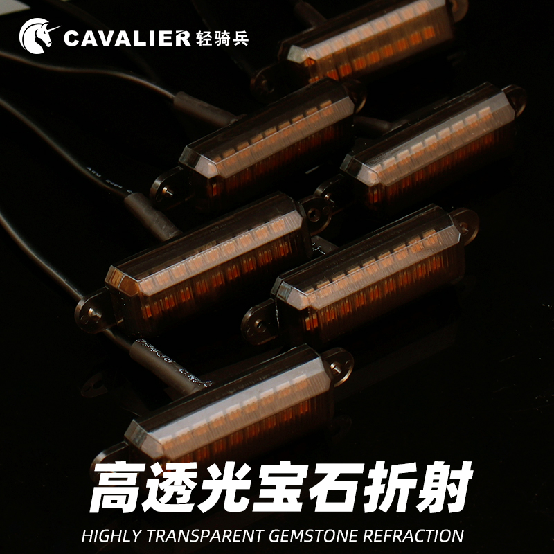 新款中网灯汽车小黄灯改装越野爆闪LED日行灯辅助灯雾灯通用熏黑