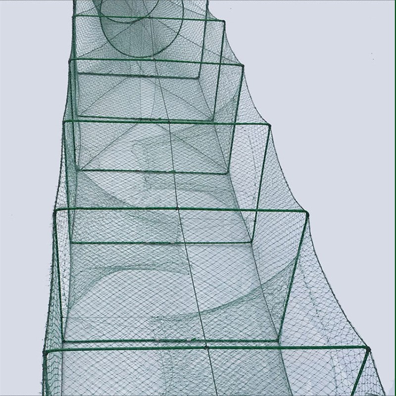 折叠有结大捕鱼笼虾笼蟹笼鱼网河虾龙虾网蟹网养殖龙虾黄鳝养殖笼