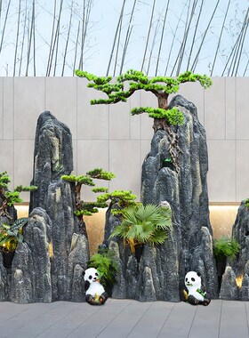大型假山流水喷泉茶室内玄关店铺酒店公司大堂装饰招财造景观摆件