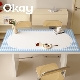 okay露米狗狗 方形桌垫皮革餐桌垫pvc可爱防水防油耐脏隔热垫桌布