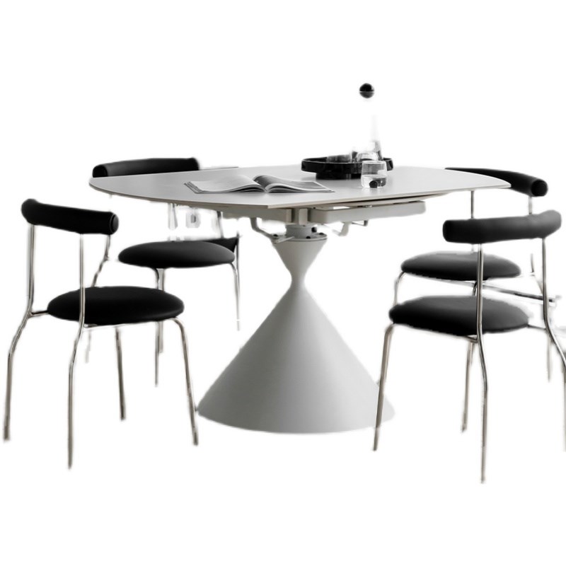 Nordic Sense简约现代岩板餐桌家用小户型可伸缩圆形方形饭桌子