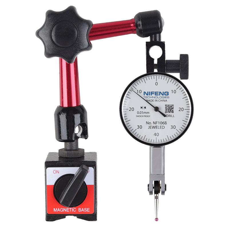 三丰杠杆百分表千分表红宝石钨钢测量头校表头高精度万向磁性表座
